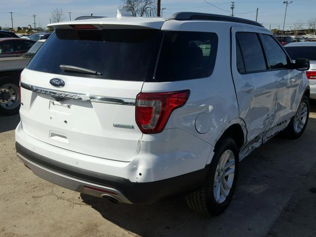 1FM5K7DH4HGC55564 - 2017 FORD EXPLORER X WHITE photo 4