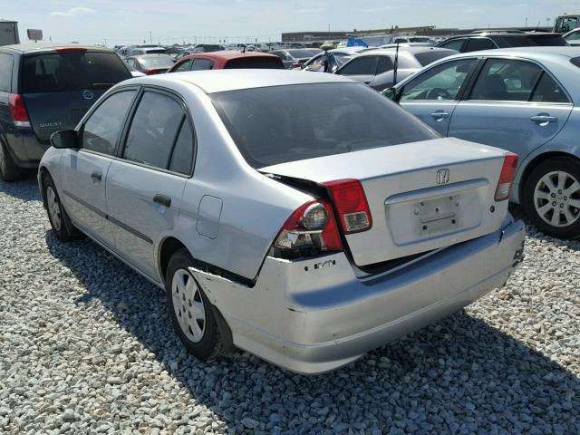 2HGES16314H618910 - 2004 HONDA CIVIC DX V SILVER photo 3