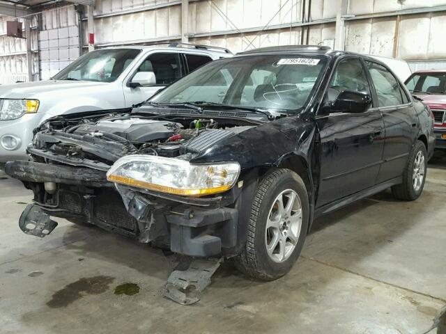 1HGCG16572A063757 - 2002 HONDA ACCORD EX BLACK photo 2