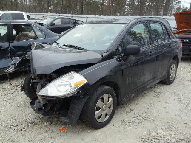 3N1CC11E79L432138 - 2009 NISSAN VERSA S BLACK photo 2