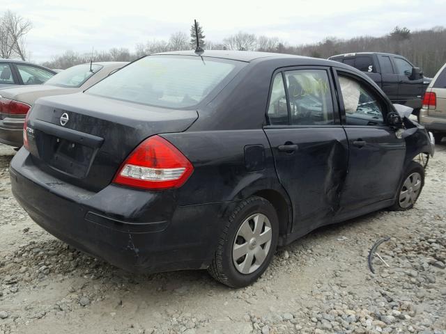 3N1CC11E79L432138 - 2009 NISSAN VERSA S BLACK photo 4