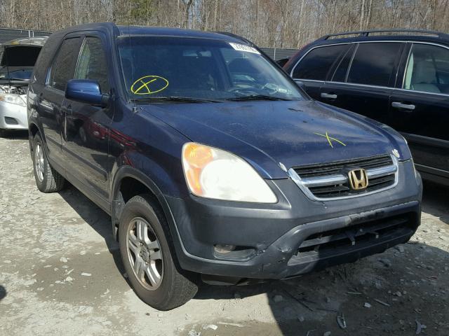 SHSRD788X4U224861 - 2004 HONDA CR-V EX BLUE photo 1