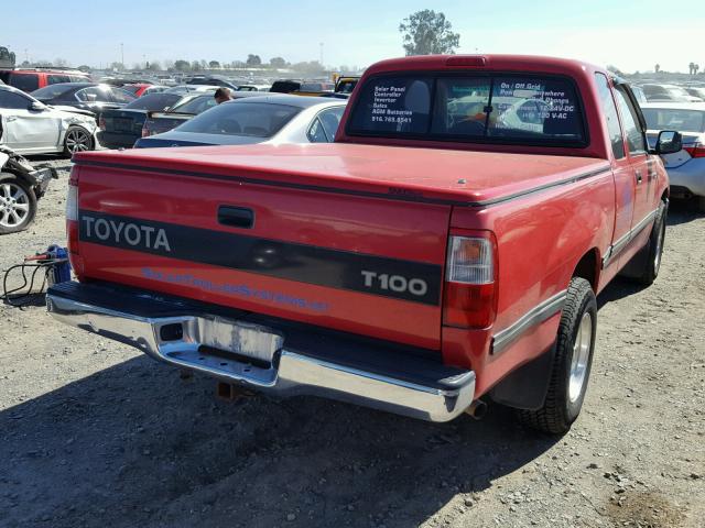 JT4TN12D6W0039852 - 1998 TOYOTA T100 XTRAC RED photo 4