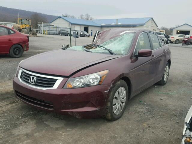 1HGCP26339A128151 - 2009 HONDA ACCORD LX BURGUNDY photo 2