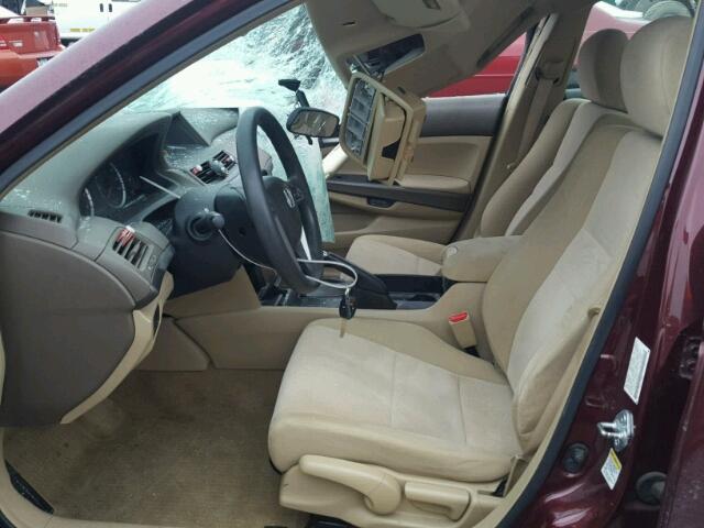 1HGCP26339A128151 - 2009 HONDA ACCORD LX BURGUNDY photo 5