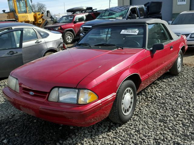 1FACP44M9NF127496 - 1992 FORD MUSTANG LX RED photo 2