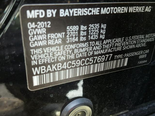 WBAKB4C59CC576977 - 2012 BMW 740 LI BLACK photo 10