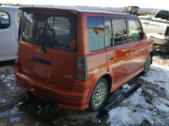 JTLKT334440159789 - 2004 TOYOTA SCION XB ORANGE photo 4