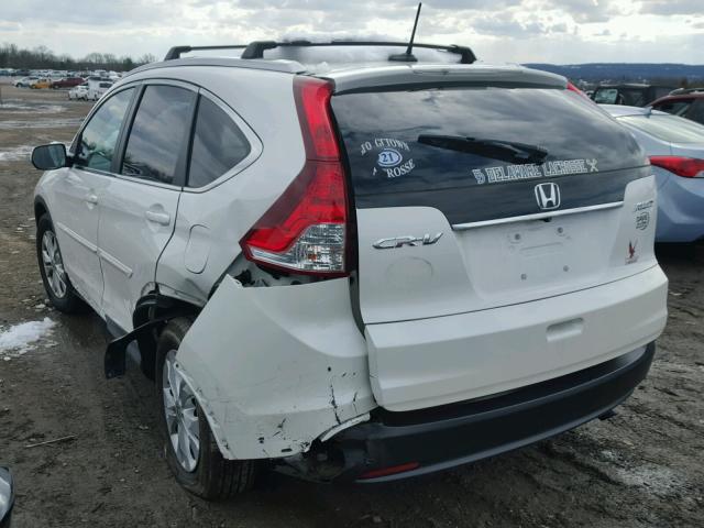 5J6RM4H77EL028107 - 2014 HONDA CR-V EXL WHITE photo 3