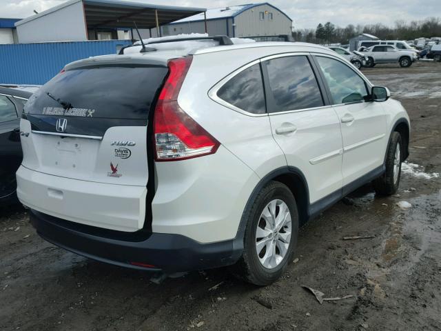 5J6RM4H77EL028107 - 2014 HONDA CR-V EXL WHITE photo 4