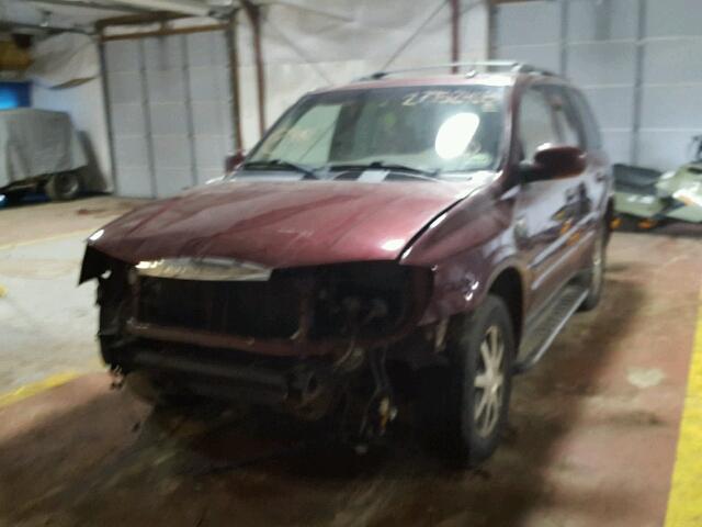 5GADT13S842304118 - 2004 BUICK RAINIER CX MAROON photo 2