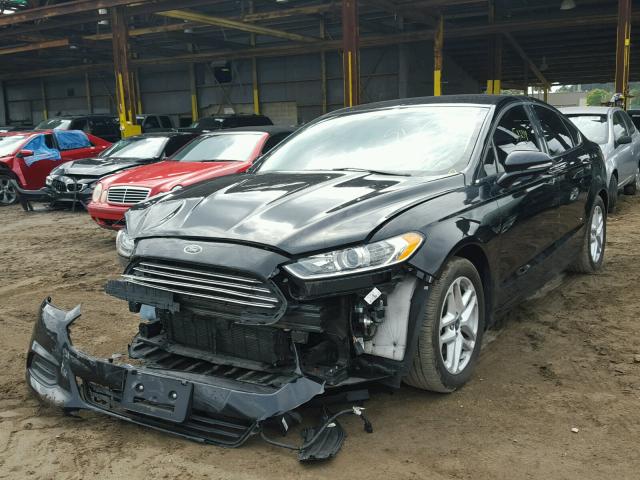 3FA6P0HD7ER217376 - 2014 FORD FUSION SE BLACK photo 2