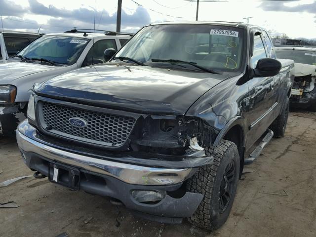 2FTRX18L61CA87579 - 2001 FORD F150 BLACK photo 2