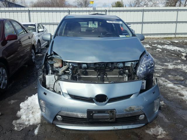 JTDKN3DP1C3026483 - 2012 TOYOTA PRIUS PLUG TEAL photo 9