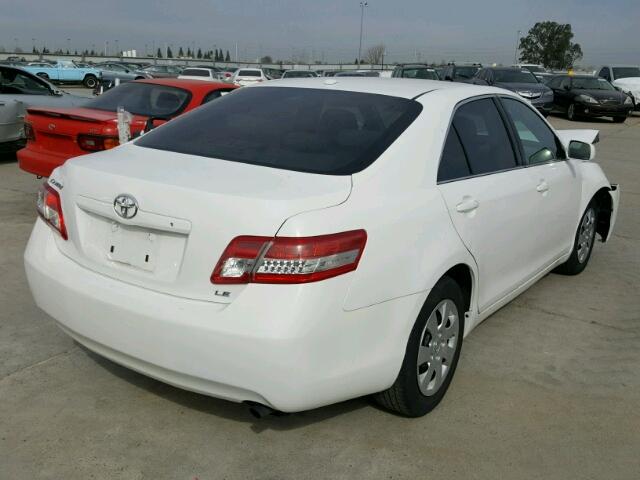 4T4BF3EK5BR111384 - 2011 TOYOTA CAMRY BASE WHITE photo 4