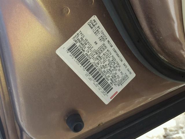 JT6HF10U5X0075949 - 1999 LEXUS RX 300 BROWN photo 10