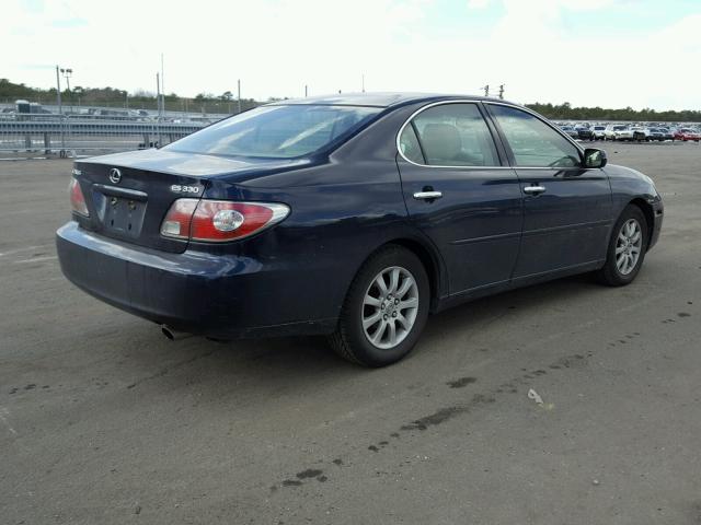 JTHBA30G945051105 - 2004 LEXUS ES 330 BLUE photo 4