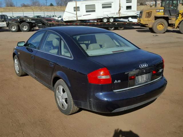 WAUED54B51N057279 - 2001 AUDI A6 2.7T QU BLUE photo 3