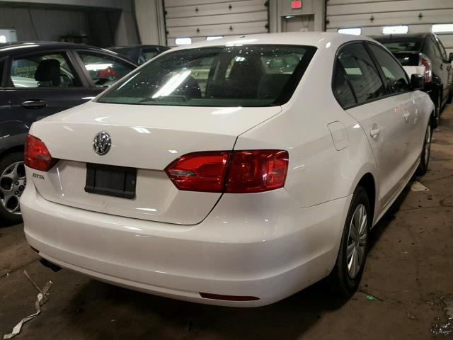 3VW2K7AJ0CM357504 - 2012 VOLKSWAGEN JETTA BASE თეთრი ფოტო 4