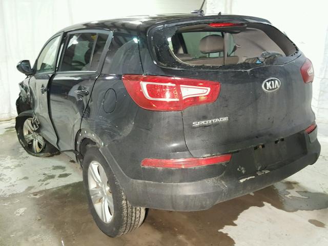 KNDPB3A21D7357145 - 2013 KIA SPORTAGE B BLACK photo 3