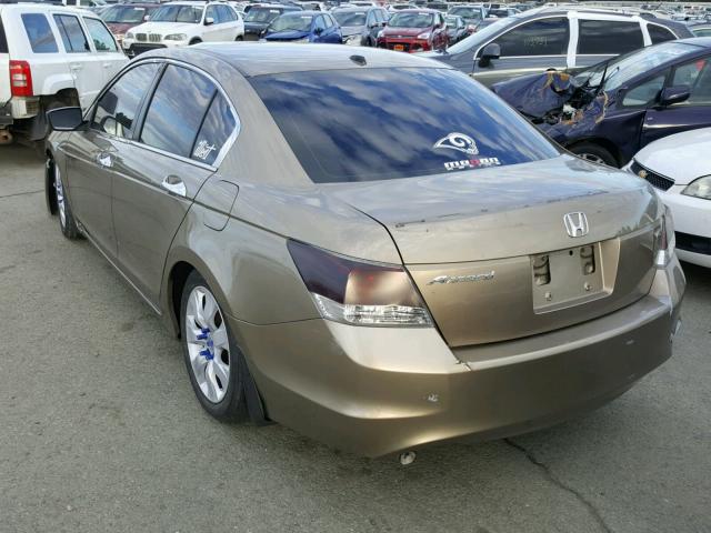 1HGCP36848A024204 - 2008 HONDA ACCORD EXL GOLD photo 3