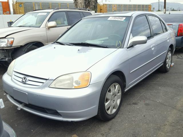 1HGES26731L037402 - 2001 HONDA CIVIC EX ვერცხლისფერი ფოტო 2