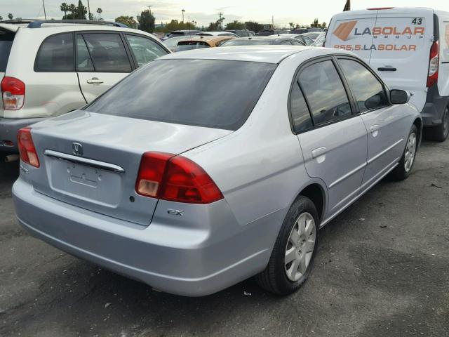 1HGES26731L037402 - 2001 HONDA CIVIC EX SILVER photo 4