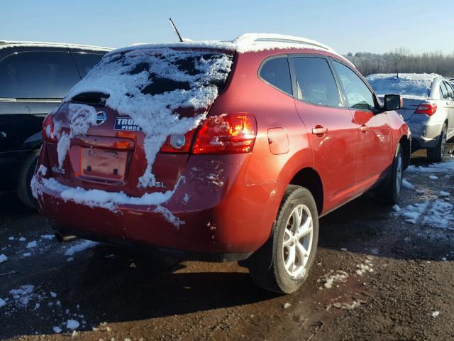 JN8AS58T09W046193 - 2009 NISSAN ROGUE S RED photo 4