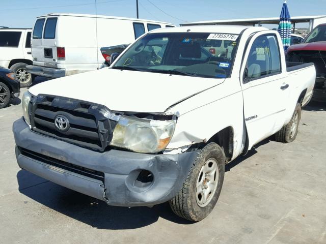 5TENX22N57Z352118 - 2007 TOYOTA TACOMA WHITE photo 2