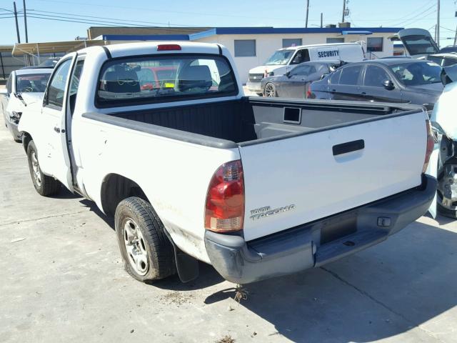 5TENX22N57Z352118 - 2007 TOYOTA TACOMA WHITE photo 3