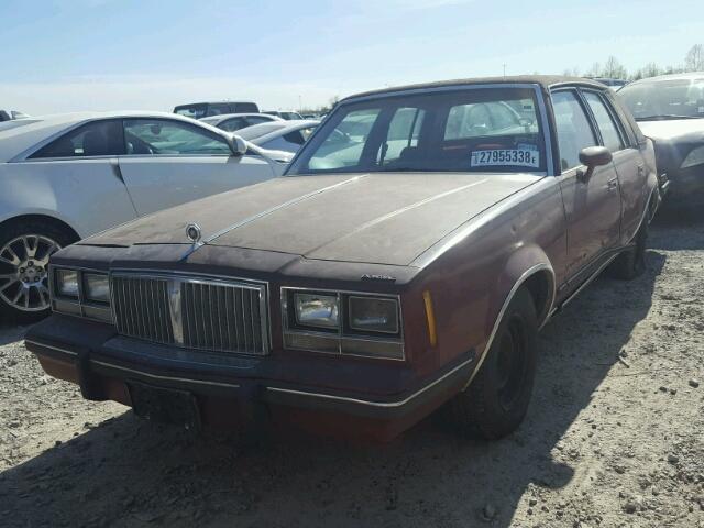 2G2AS69H6E2201096 - 1984 PONTIAC BONNEVILLE BURGUNDY photo 2