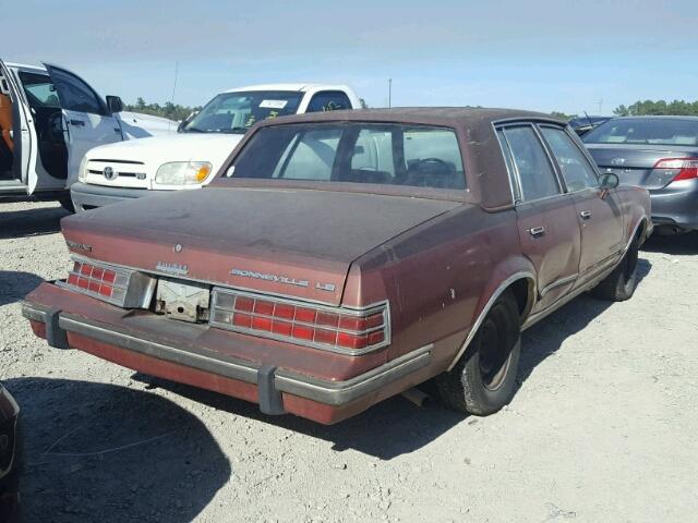 2G2AS69H6E2201096 - 1984 PONTIAC BONNEVILLE BURGUNDY photo 4