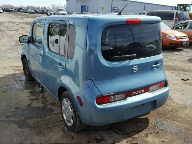 JN8AZ28R99T131128 - 2009 NISSAN CUBE BASE TEAL photo 3