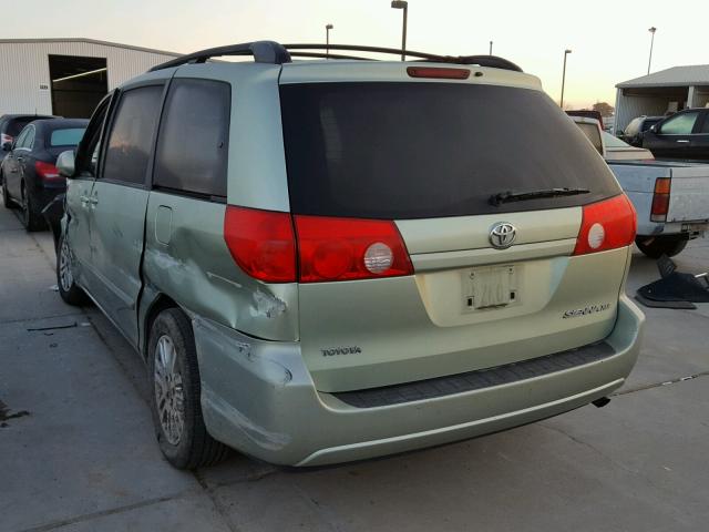 5TDZK22C78S130239 - 2008 TOYOTA SIENNA XLE GREEN photo 3