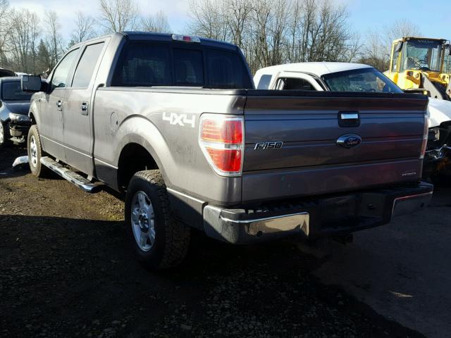 1FTFW1EF1EFC51478 - 2014 FORD F150 SUPER GRAY photo 3