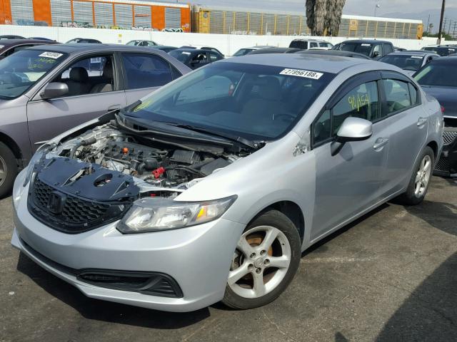 19XFB2F50DE248636 - 2013 HONDA CIVIC LX SILVER photo 2