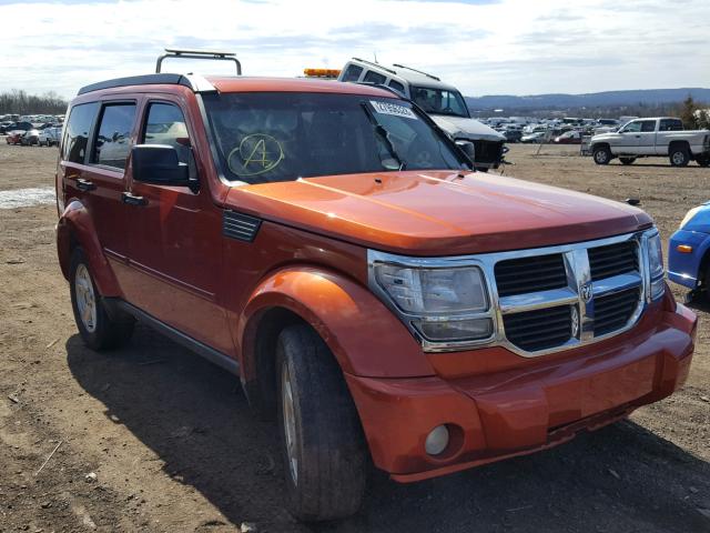 1D8GU58K87W609142 - 2007 DODGE NITRO SLT ORANGE photo 1