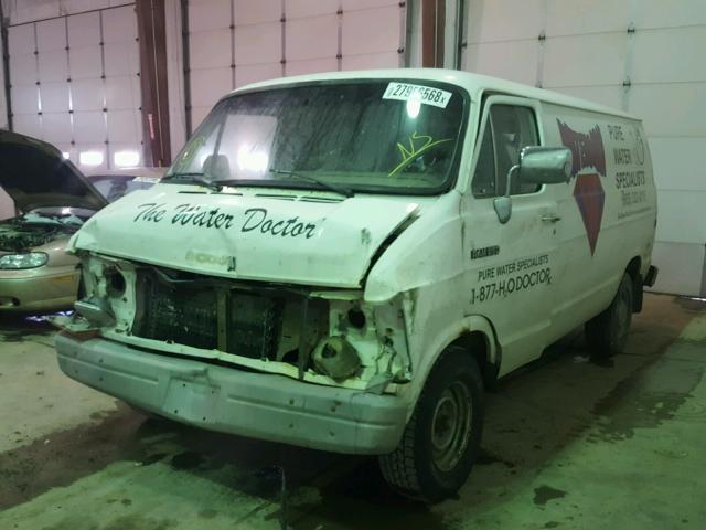 2B7HB21Y0MK441273 - 1991 DODGE RAM VAN B2 WHITE photo 2