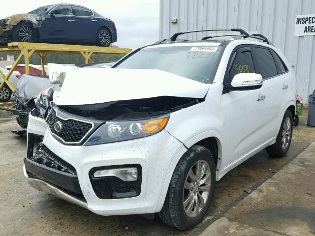 5XYKW4A27CG303547 - 2012 KIA SORENTO SX WHITE photo 2