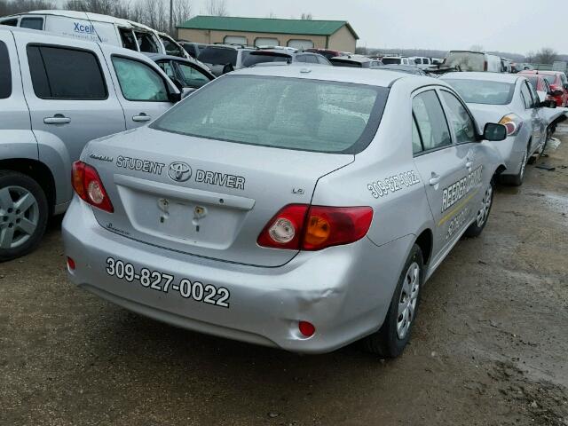 JTDBL40E69J027648 - 2009 TOYOTA COROLLA BA SILVER photo 4