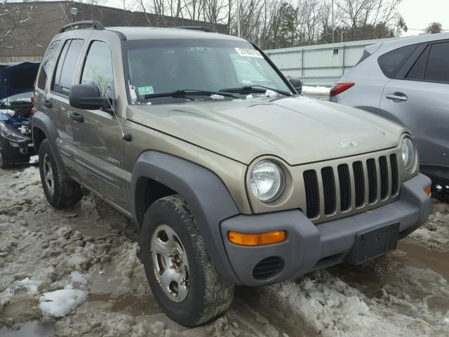 1J4GL48K34W259274 - 2004 JEEP LIBERTY SP TAN photo 1