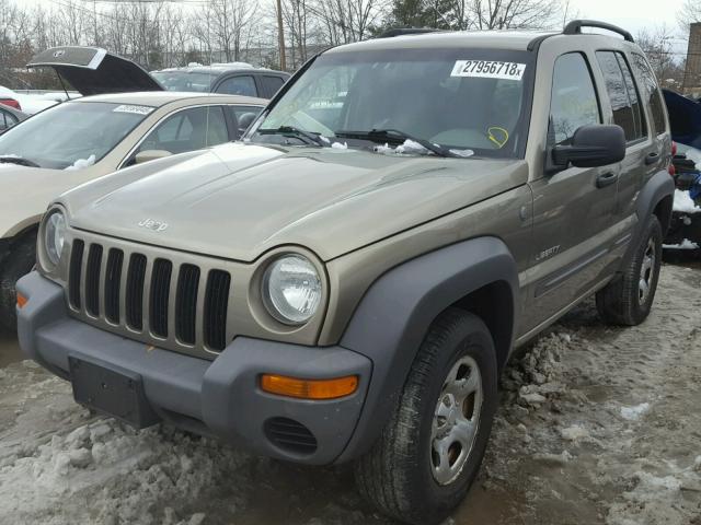 1J4GL48K34W259274 - 2004 JEEP LIBERTY SP TAN photo 2