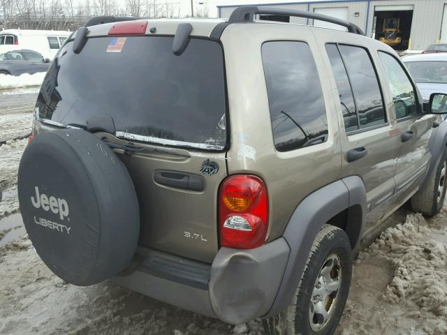 1J4GL48K34W259274 - 2004 JEEP LIBERTY SP TAN photo 9