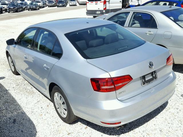 3VW2K7AJXFM324384 - 2015 VOLKSWAGEN JETTA BASE 银色 照片 3