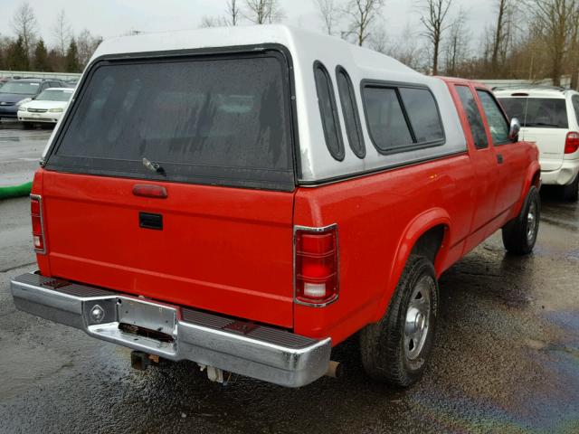 1B7GG23Y0TS686007 - 1996 DODGE DAKOTA RED photo 4