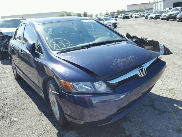 1HGFA168X8L025610 - 2008 HONDA CIVIC EX BLUE photo 1