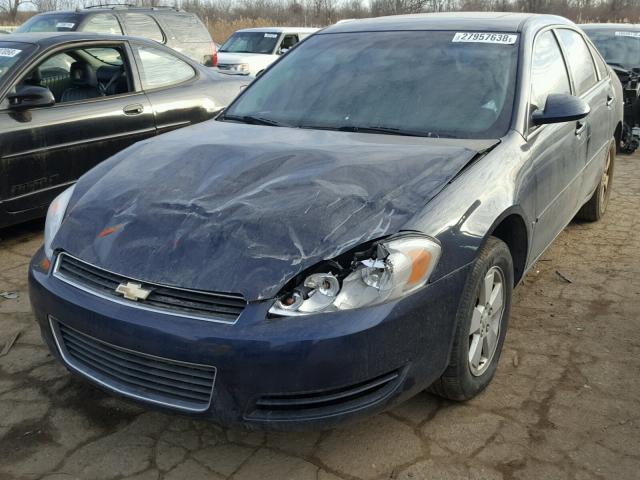 2G1WT58K689231967 - 2008 CHEVROLET IMPALA LT BLUE photo 2