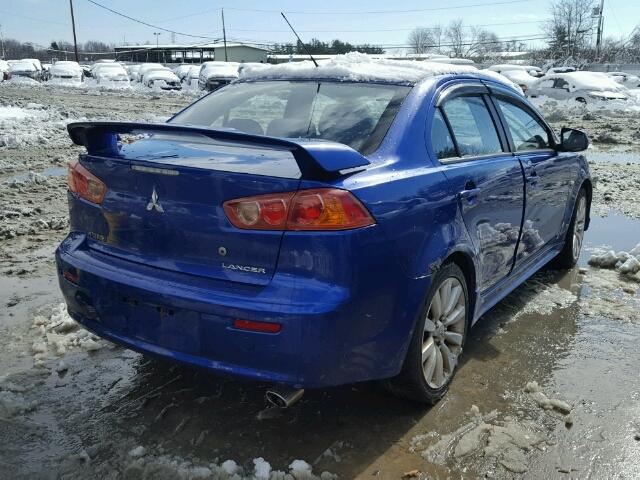 JA3AU86UX8U026366 - 2008 MITSUBISHI LANCER GTS BLUE photo 4