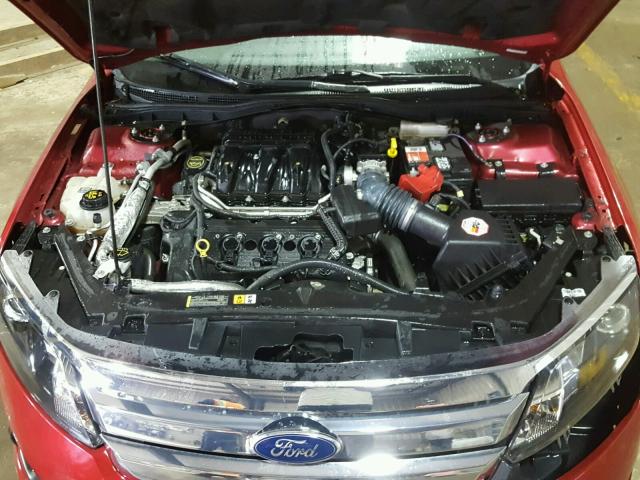 3FAHP0HG0CR420965 - 2012 FORD FUSION SE RED photo 7