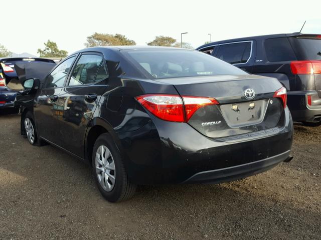 5YFBURHE8EP147326 - 2014 TOYOTA COROLLA L BLACK photo 3